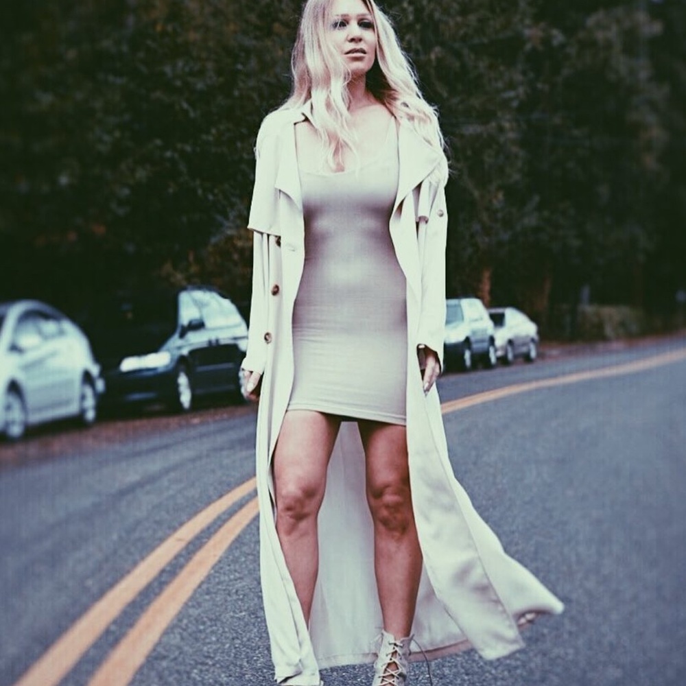 Elegant Cream Maxi Sheer Light Trench Coat